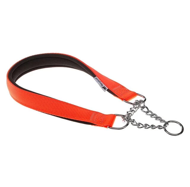 Нейлоновий нашийник з металевим ланцюжком Ferplast Daytona CSS15 / 40 Orange для собак, A: 40 см, B: 15 см