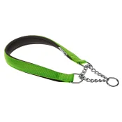 Нейлоновий нашийник з металевим ланцюжком Ferplast Daytona CSS15 / 40 Green для собак, A: 40 см, B: 15 см