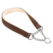 Нейлоновий нашийник з металевим ланцюжком Ferplast Daytona CSS15 / 45 Brown для собак, A: 45 см, B: 15 см