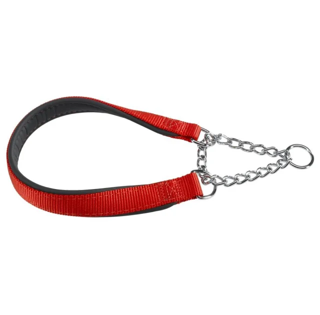Нейлоновий нашийник з металевим ланцюжком Ferplast Daytona CSS15 / 45 Red для собак, A: 45 см, B: 15 см