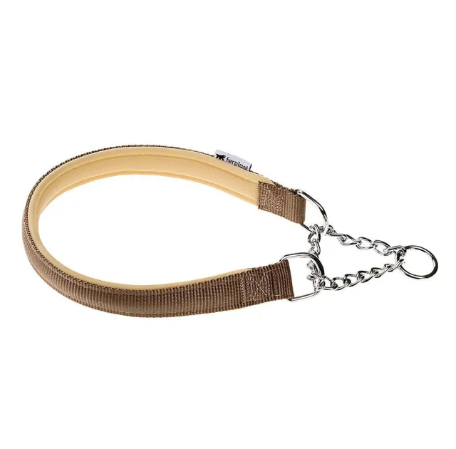 Нейлоновий нашийник з металевим ланцюжком Ferplast Daytona CSS25 / 60 Brown для собак, A: 60 см, B: 25 см