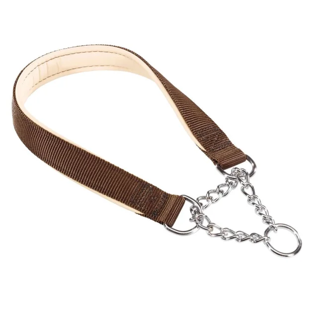 Нейлоновий нашийник з металевим ланцюжком Ferplast Daytona CSS25 / 65 Brown для собак, A: 65 см, B: 25 см