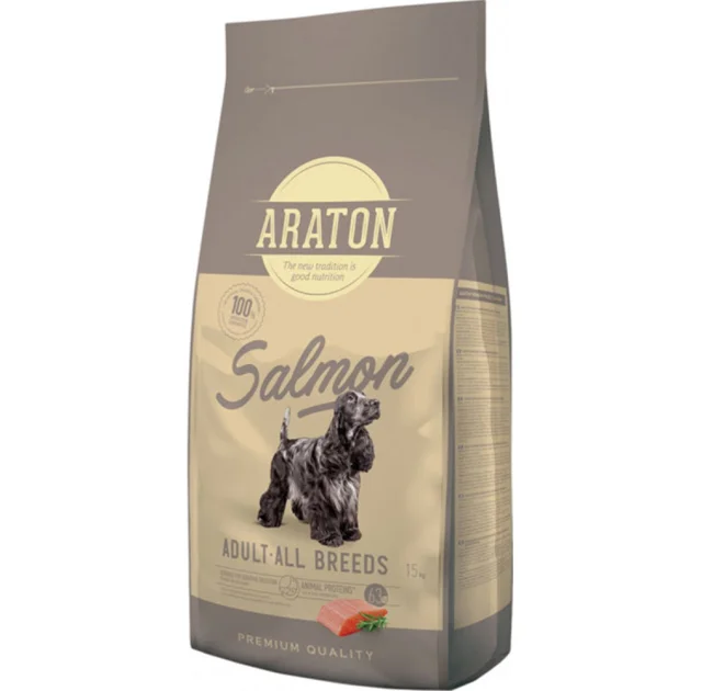 Сухой корм Araton Adult All Breeds Salmon для собак весом от 5 до 60 кг, 3 кг