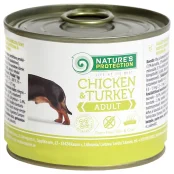 Консерва Natures Protection Adult Chicken&Turkey для взрослых собак, 200 г