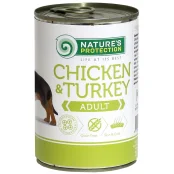 Консерва Natures Protection Adult Chicken&Turkey для взрослых собак, 400 г
