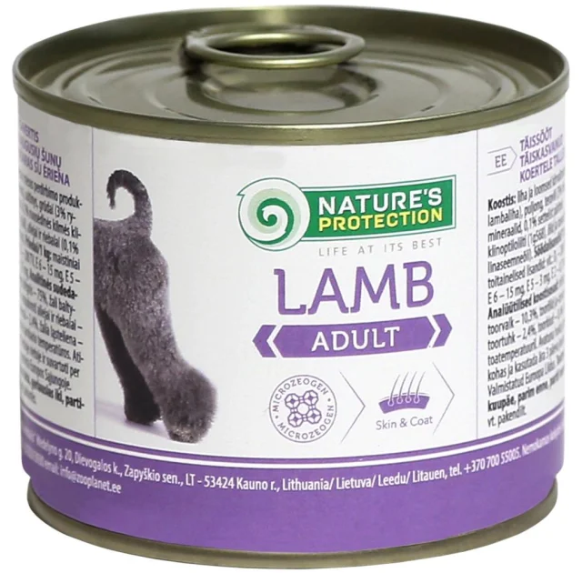 Консерва Natures Protection Adult Lamb для дорослих собак, 200 г