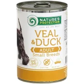 Консерва Natures Protection Adult small breed Veal & Duck для взрослых собак, 400 г