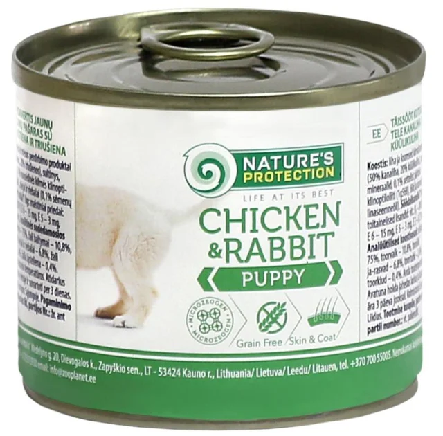 Консерва Natures Protection Puppy chicken & rabbit для цуценят, 200 г