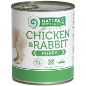 Консерва Natures Protection Puppy chicken & rabbit для щенков, 800 г