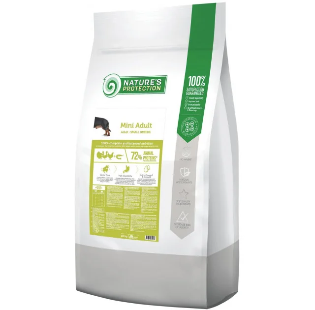 Сухий корм Natures Protection Mini Adult для собак малих порід, 18 кг