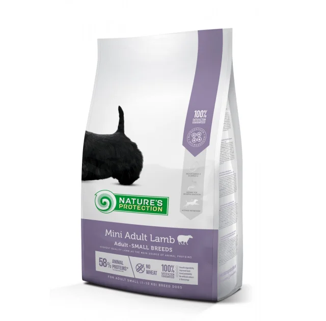 Сухий корм Natures Protection Mini Adult Lamb для собак малих порід, 2 кг