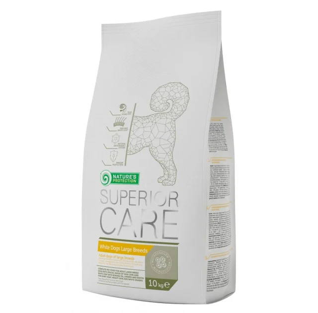 Сухий корм Natures Protection Adult для дорослих білошерстий собак великих порід, 10 кг