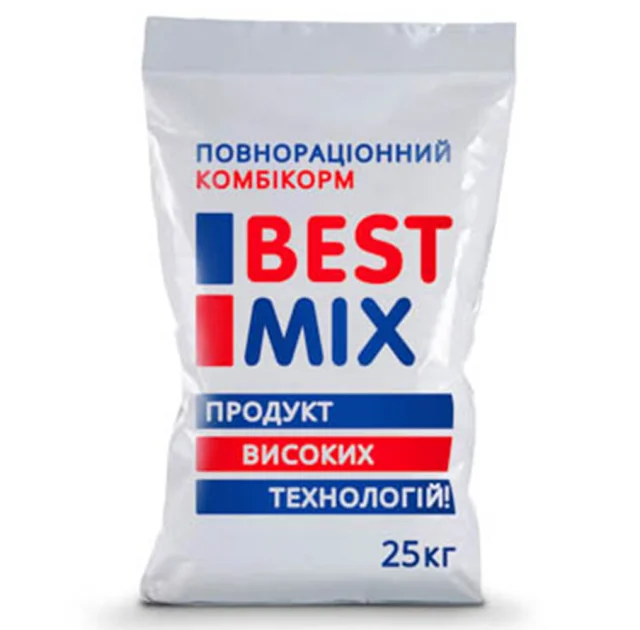 Відгодівельний комбікорм Best Mix для індиків з 56 дня, 25 кг