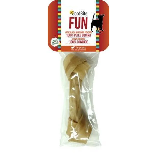 Плетені жувальні кісточки Ferplast GoodBite Fun 3945 Bone Natural 125g для собак, 26x7x5 см