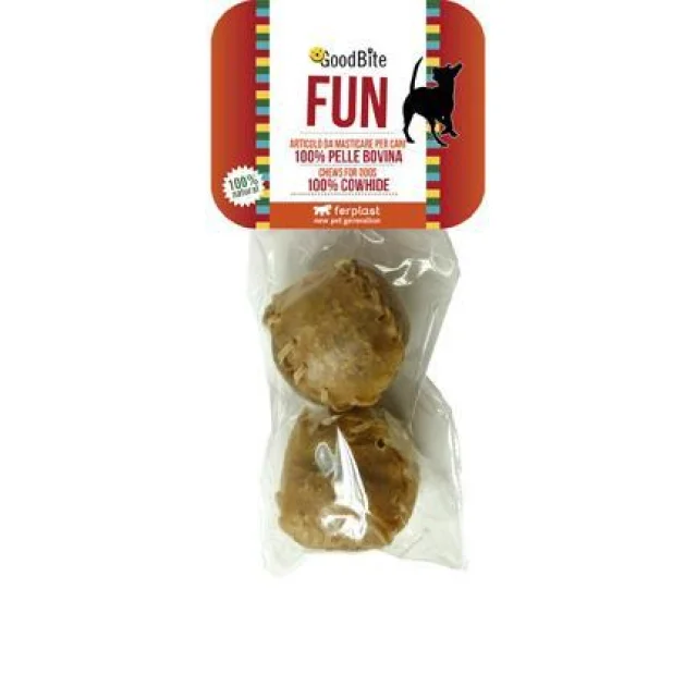 Жувальні кульки Ferplast GoodBite Fun 4362 Ball Natural 70g для собак з сириці, 6 см