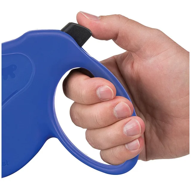 Поводок-рулетка для собак до 25 кг Ferplast Amigo Easy M Cord Blue cо шнуром, синій, 5 м