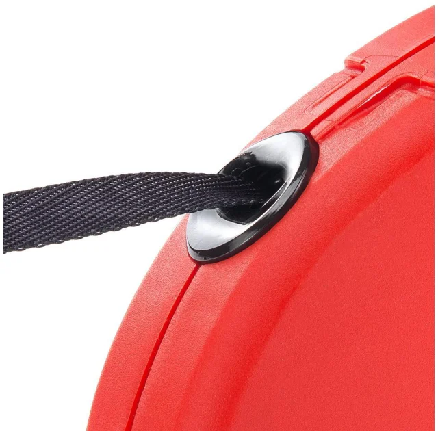 Поводок-рулетка для собак до 25 кг Ferplast Amigo Easy M Tape Rosso c стрічкою, червоний, 5 м