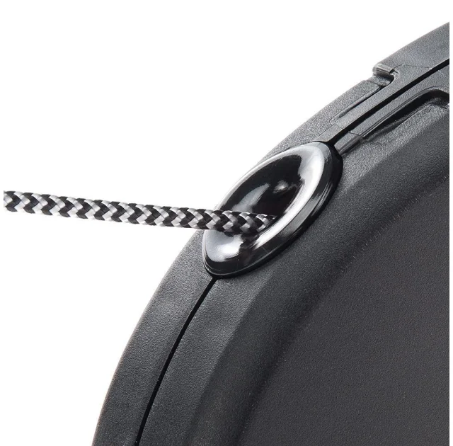 Поводок-рулетка для собак до 15 кг Ferplast Amigo Easy S Cord Nero cо шнуром, чорний, 5 м
