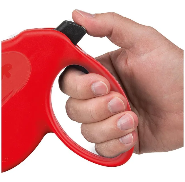 Поводок-рулетка для собак до 15 кг Ferplast Amigo Easy S Cord Rosso cо шнуром, красный, 5 м