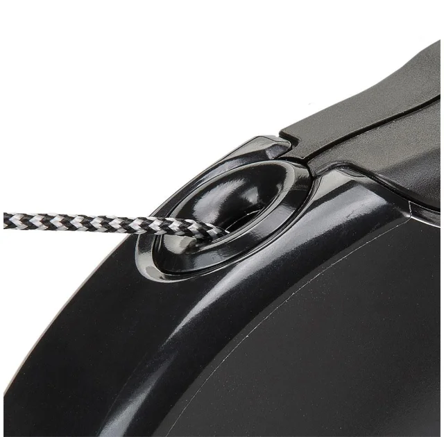 Поводок-рулетка Ferplast Amigo L Cord Black Lead для собак c тонким шнуром, 16x3,8x15 см