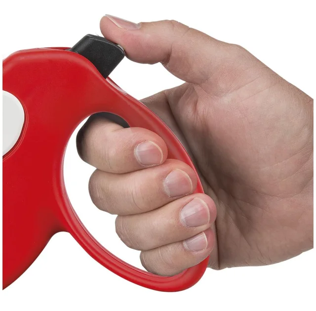 Поводок-рулетка Ferplast Amigo L Cord Red-White для собак cо шнуром, 16x3,8x15 см
