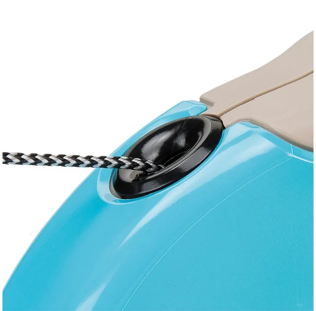 Поводок-рулетка Ferplast Amigo Mini Cord Beige-Blue Lead для собак cо шнуром, бежево-блакитний, 12x3x10 см