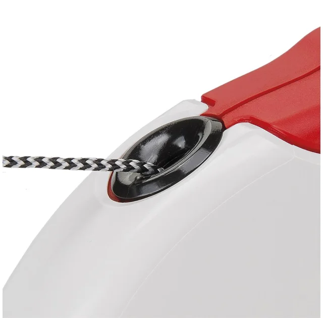Поводок-рулетка Ferplast Amigo Mini Cord Red-White для собак cо шнуром, красно-белый, 12x3x10 см