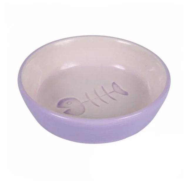 Миска Trixie для котів, кераміка, з рибкою, 0,2 л / 13 см