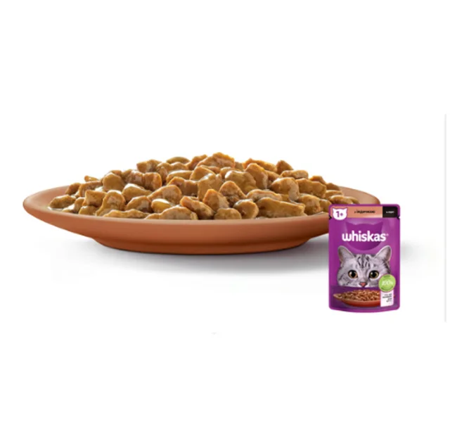 Вологий корм Whiskas для котів, з індичкою в соусі, 85 г